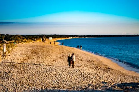Loving on the beach Stock Photos
