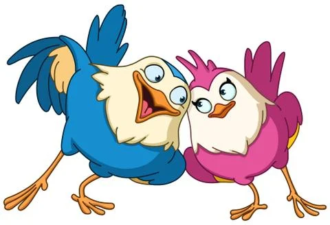 Loving birds Stock Illustration