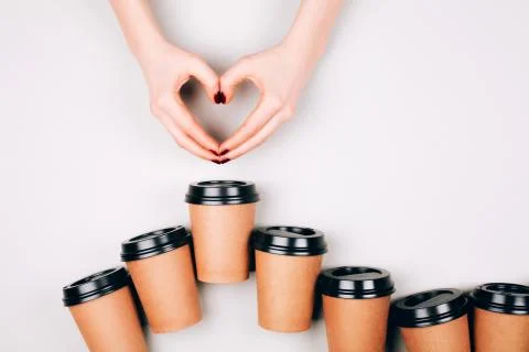 Loving coffee concept. Stock Photos