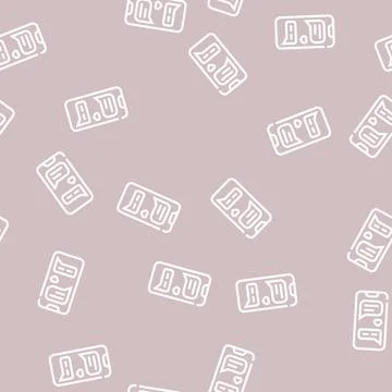Loving correspondence messenger line vector seamless pattern Stock Illustration