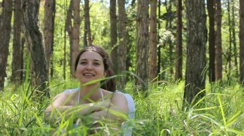 Loving couple in the forest Video stock 12137891