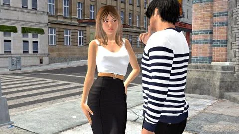 Loving couple Stock Illustration