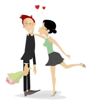 Loving couple Stock Illustration
