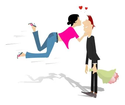 Loving couple Stock Illustration