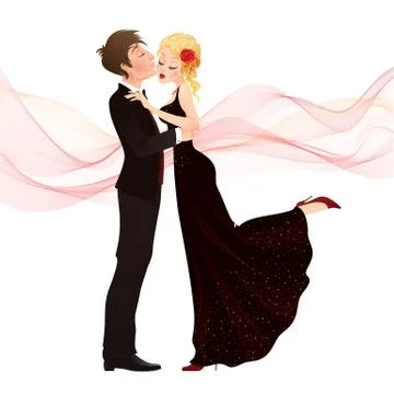 Loving couple Stock Illustration