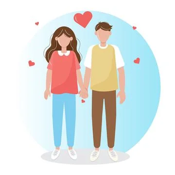 Loving couple Stock Illustration