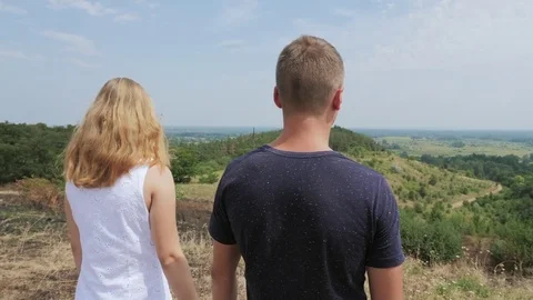 A loving couple looking into the distance Stock Footage 78258585