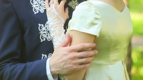 Loving couple in suits Stock Footage 76292278