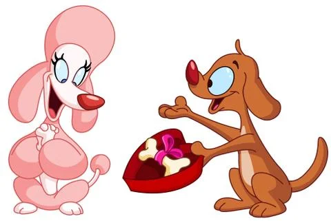 Loving dog Stock Illustration