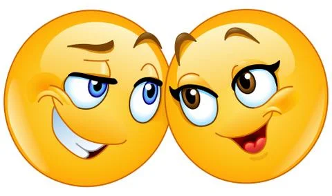 Loving emoticons Stock Illustration