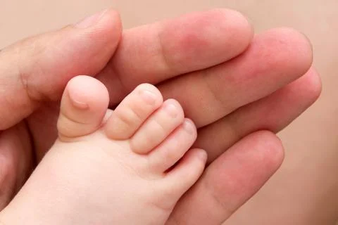 Loving father touch Stock Photos