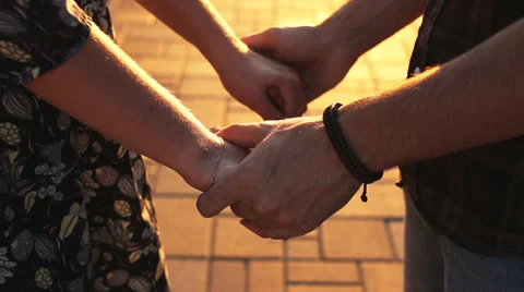 Loving hands holding close up Stock Footage 65235825