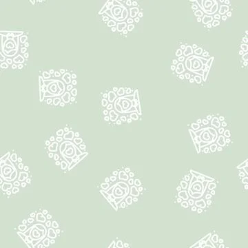 Loving-kindness meditation line vector seamless pattern Illustrazione stock