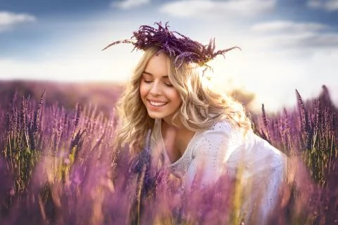 Loving lavender Stock Photos