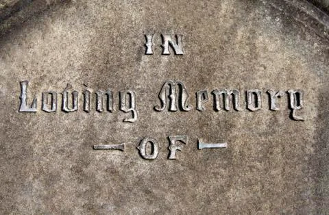 In Loving Memory Stock Photos