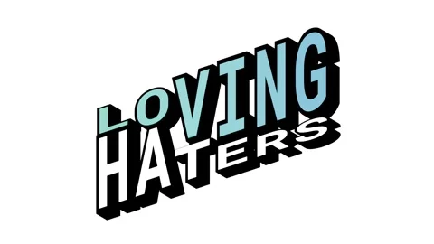 LOVING vs HATERS, 3D Text Animation in Isometric View with Opposite Word Motion Stock Footage 314263648