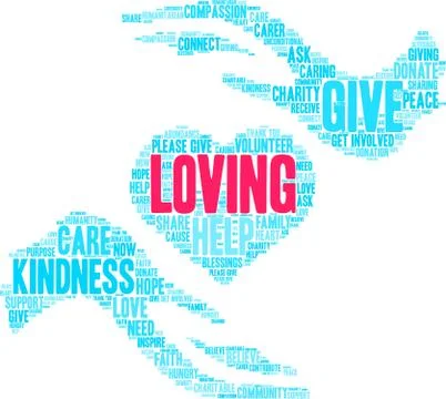 Loving Word Cloud Illustrazione stock