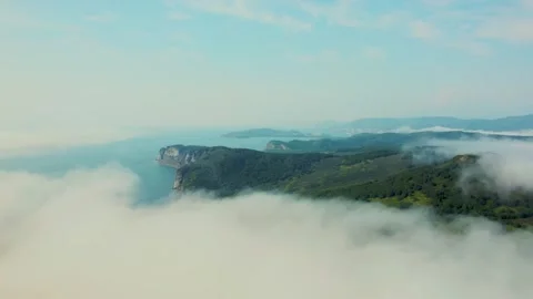 Low Aerial View Flying Above Lush Green Hillside Grass Surface Stock Footage 335808988
