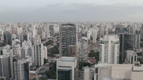 A low aerial view of the Google Building in Sao Paulo. Brazil. Stock Footage 117565967