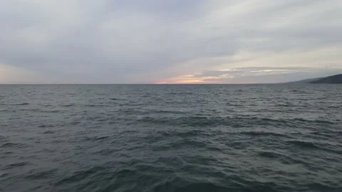 Low Aerial view of ocean waves Stock Footage 145237447