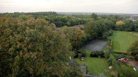 Low aerial view of tree in summer as camera passes Stock Footage 118263772