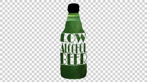 Low-alcohol beer typography Stunning Low-Alcohol Beer Illustrations Stock Illustration