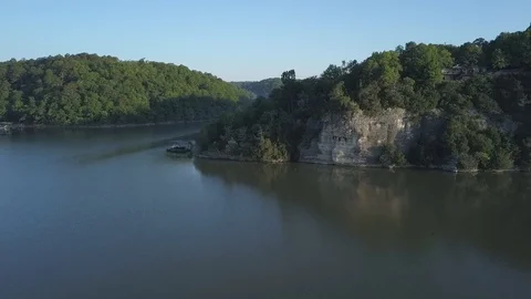 Low Altitde aerial view over lake 2 Stock Footage 108520711