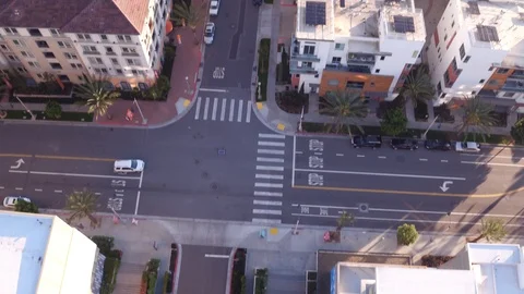 Low altitude aerial view of Playa Vista Neighborhood in Los Angeles, California Stock Footage 85907331