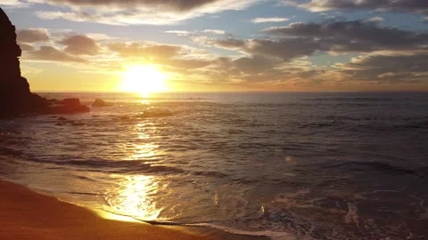 Low altitude arial drone shot at sunrise Video stock 152492283