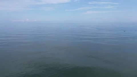 Low Altitude Drone Flight Over Black Sea, Batumi, Georgia, Cloudy Sky, 4K 스톡 동영상 337405058