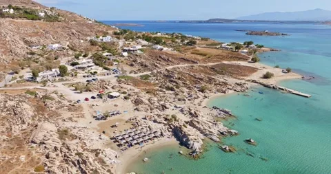 Low Altitude Drone View of Kolymbithres Beach Video stock 291735641