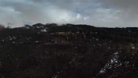 Low and Cloudy Stock Footage 263594117