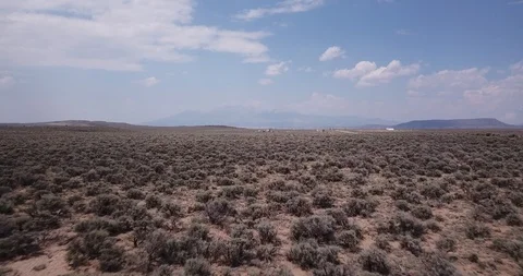 Low and Fast Flyover Desert Stock Footage