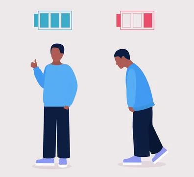 Low and full energy concept Stock Illustration