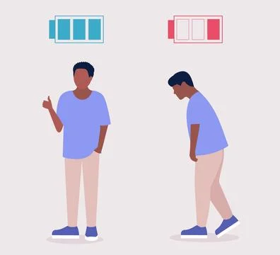 Low and full energy concept Stock Illustration