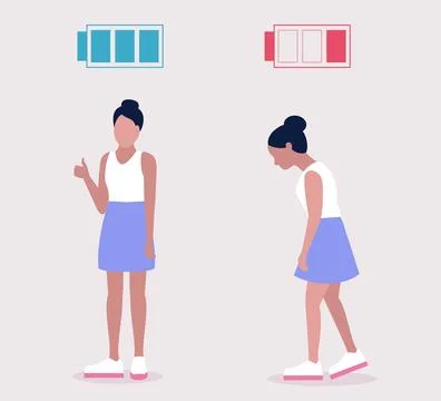 Low and full energy Stock Illustration