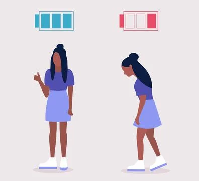 Low and full energy Stock Illustration