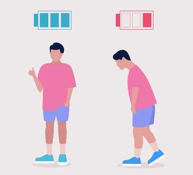Low and full energy Stock Illustration