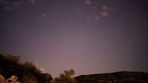 Low angle astro time lapse Stock Footage 82185549