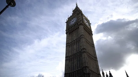 Low angle big ben, London England Stock Footage 87465090