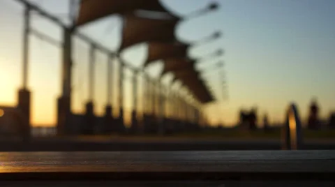 Low-Angle Blurred Game from Bench Video stock 37061172