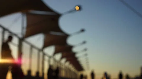 Low-Angle, Blurred Sunset Soccer Video stock 37059486