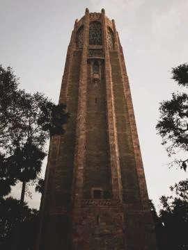 Low Angle of Bok Tower Sunset 스톡 사진