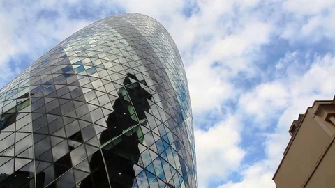 Low angle building London 스톡 동영상 76385752