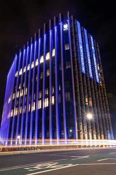 Low angle of a building in the middle of Adelaide city Fotos de archivo