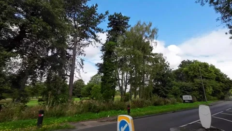 Low Angle Car Mounted Camera Luton City Street View Footage Stock Footage 314413284