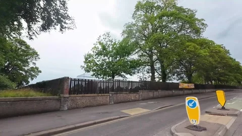 Low Angle Car Mounted Camera Luton City Street View Footage Stock Footage 314413415