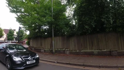 Low Angle Car Mounted Camera Luton City Street View Footage Stock Footage 314413451