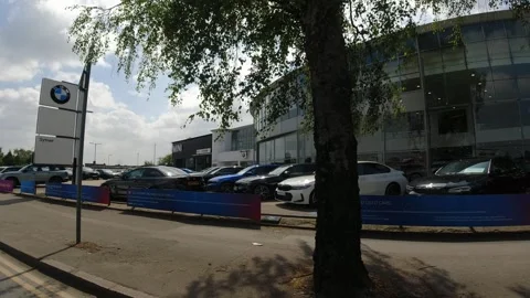 Low Angle Car Mounted Camera Luton City Street View Footage Stock Footage 314413460
