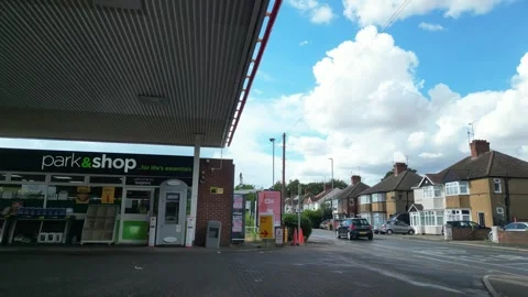 Low Angle Car Mounted Camera Luton City Street View Footage Stock Footage 314413783